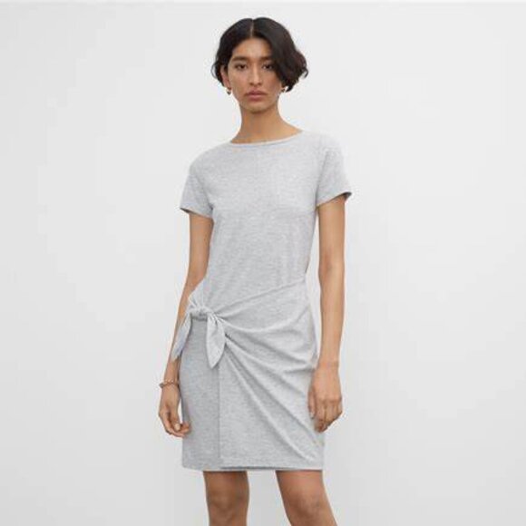 Like New Club Monaco Twansia Wrap TShirt Midi Dress in Heathered Grey Sz XS - Picture 1 of 12